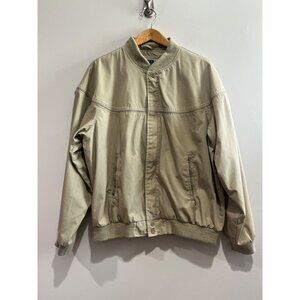 Vtg Towncraft Windbreaker Jacket Mens XLT Tan Pockets Lightweight 90s